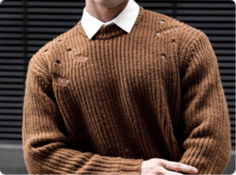 Áo len nam cổ tròn